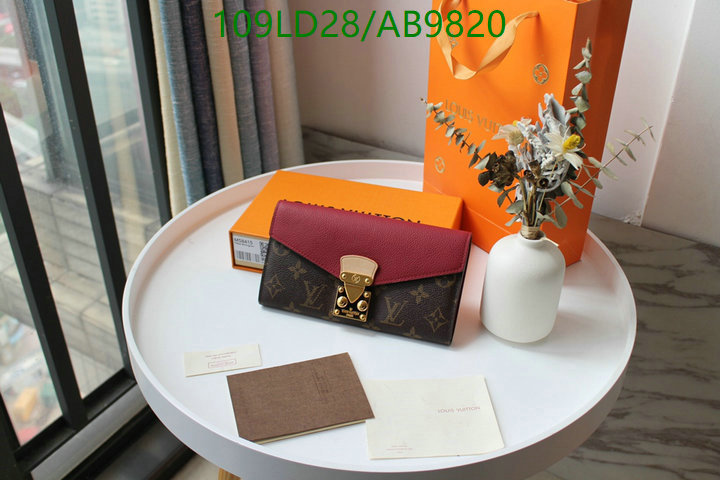 LV Bag-(Mirror)-Wallet- Code: AB9820 $: 109USD