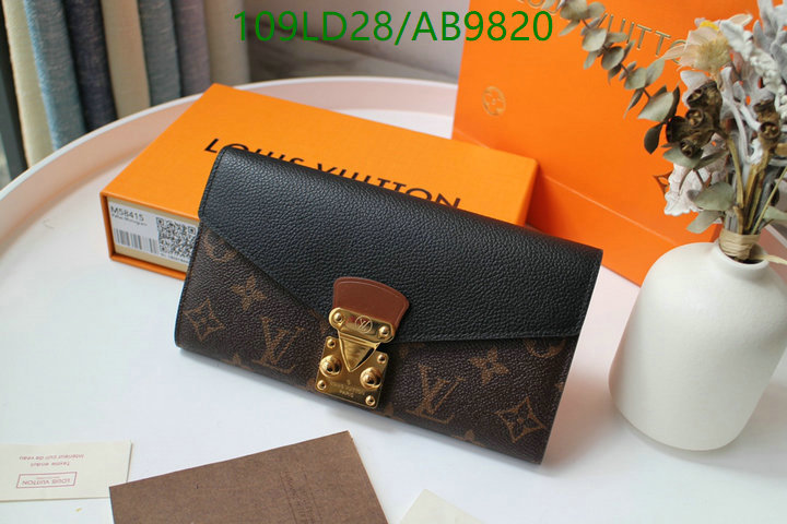 LV Bag-(Mirror)-Wallet- Code: AB9820 $: 109USD