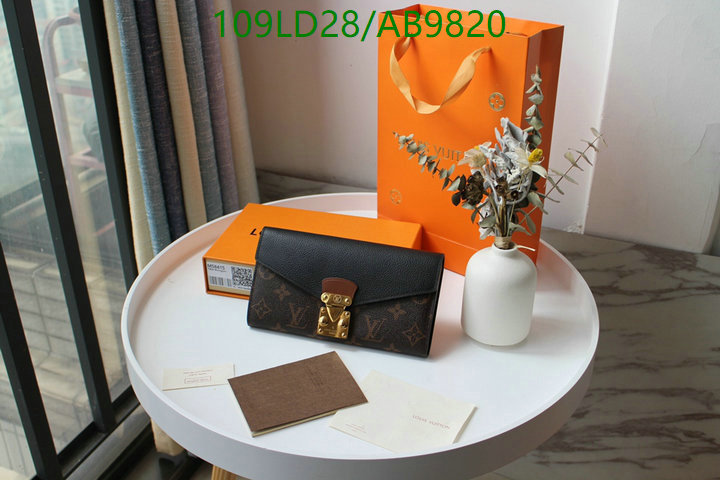 LV Bag-(Mirror)-Wallet- Code: AB9820 $: 109USD