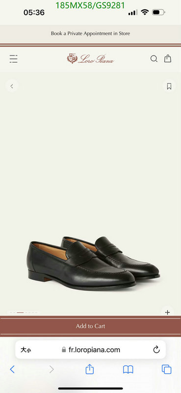 Men shoes-Loro Piana Code: GS9281 $: 185USD