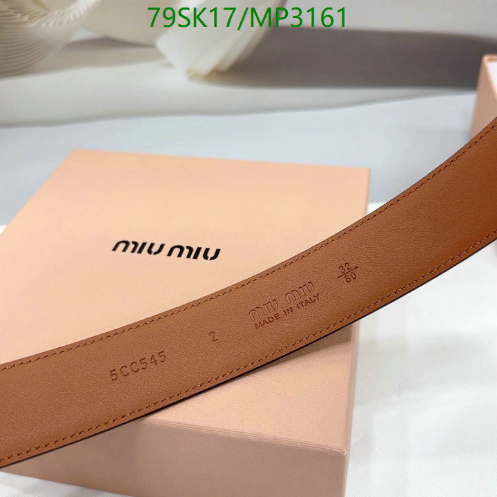 Belts-MIU MIU Code: MP3161 $: 79USD