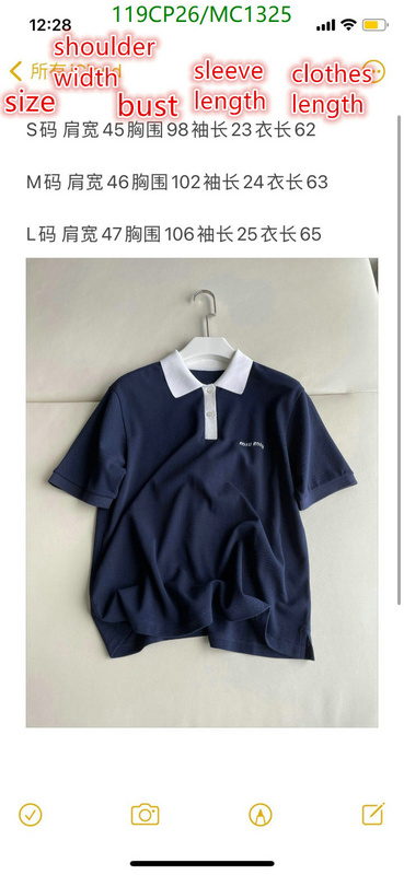 Clothing-MIUMIU Code: MC1325 $: 119USD