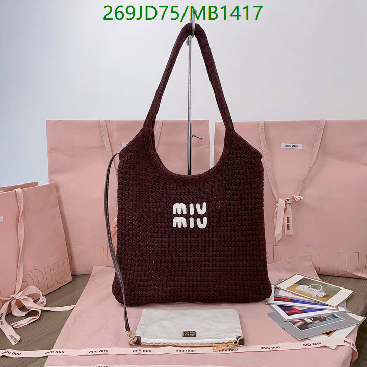 Miu Miu Bag-(Mirror)-Crossbody- Code: MB1417 $: 269USD