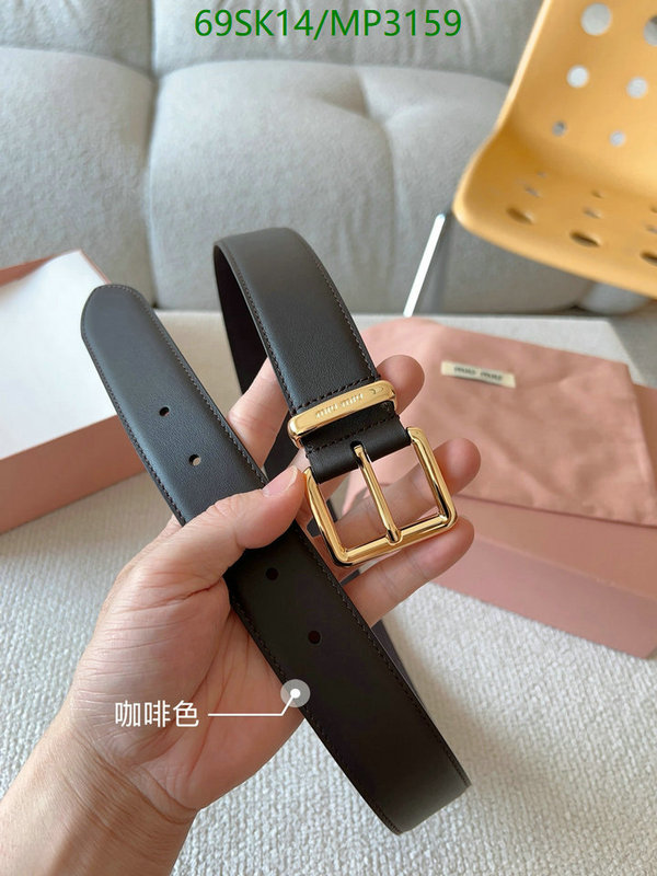 Belts-MIU MIU Code: MP3159 $: 69USD
