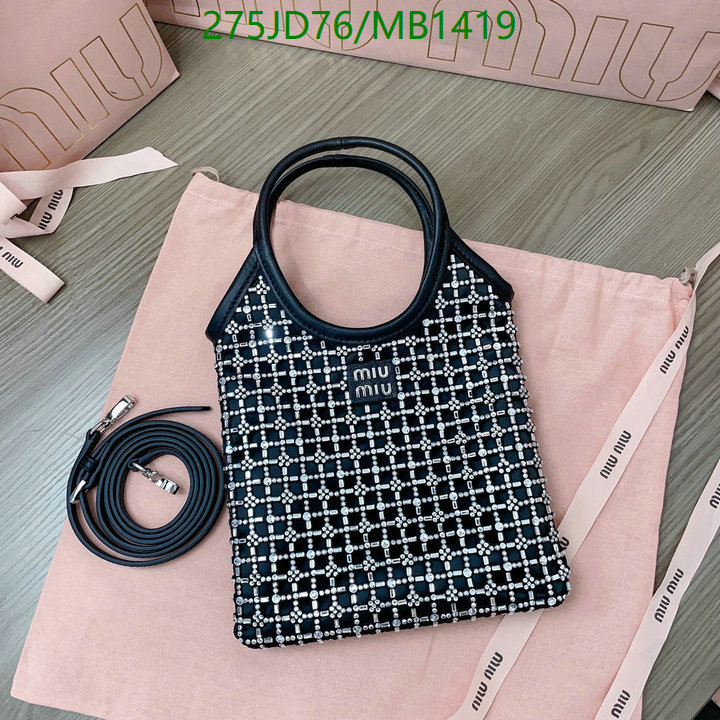 Miu Miu Bag-(Mirror)-Crossbody- Code: MB1419 $: 275USD