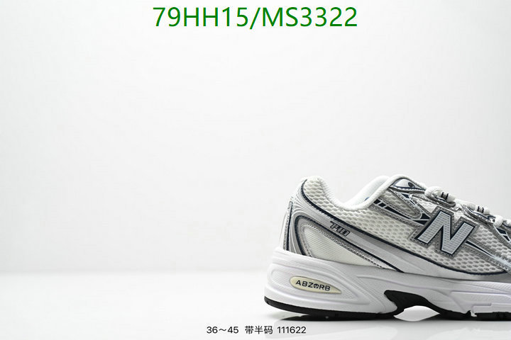 Men shoes-New Balance Code: MS3322 $: 79USD