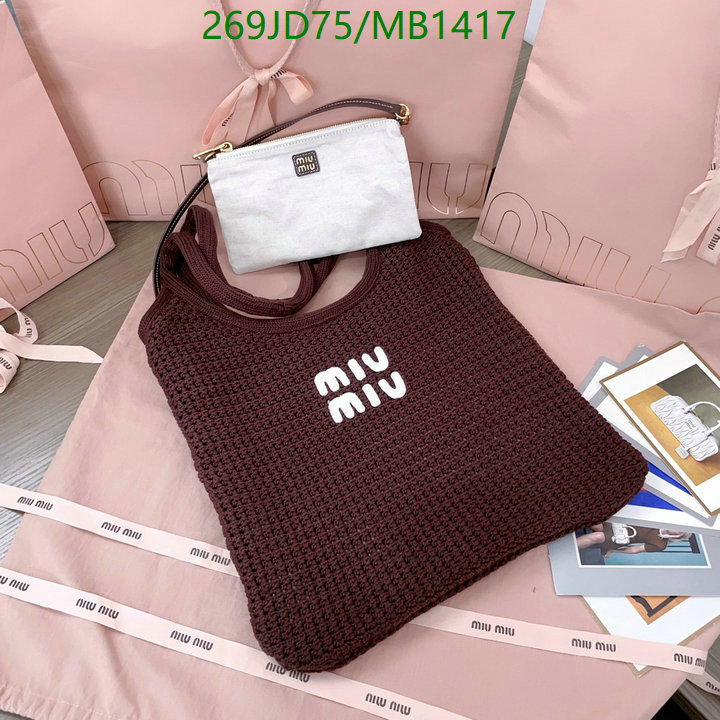 Miu Miu Bag-(Mirror)-Crossbody- Code: MB1417 $: 269USD