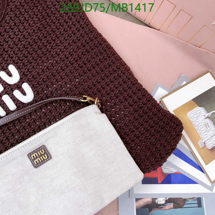 Miu Miu Bag-(Mirror)-Crossbody- Code: MB1417 $: 269USD