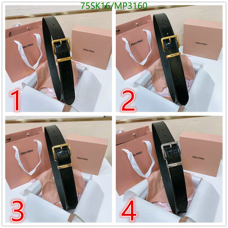Belts-MIU MIU Code: MP3160 $: 75USD