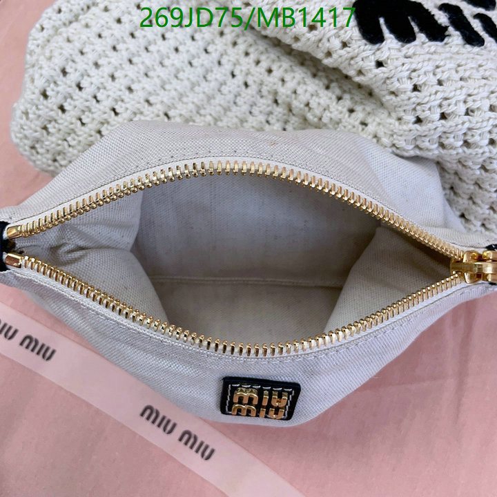 Miu Miu Bag-(Mirror)-Crossbody- Code: MB1417 $: 269USD