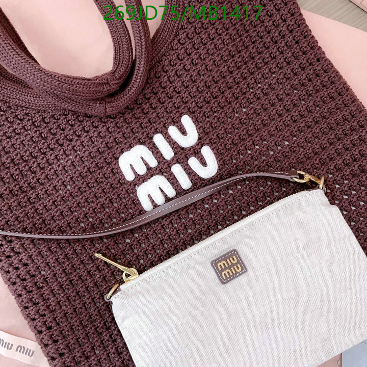 Miu Miu Bag-(Mirror)-Crossbody- Code: MB1417 $: 269USD