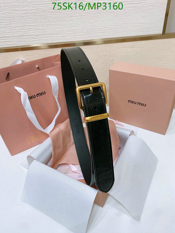 Belts-MIU MIU Code: MP3160 $: 75USD