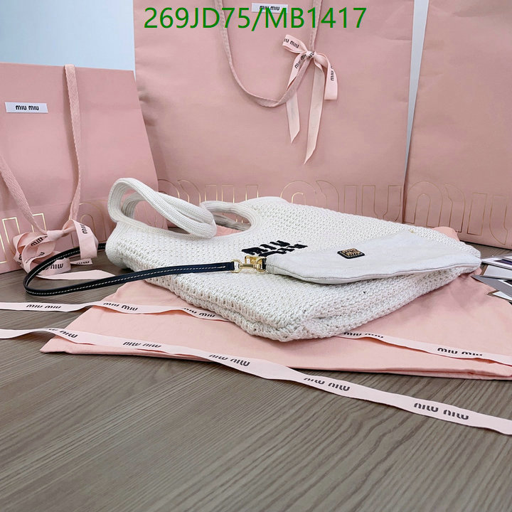 Miu Miu Bag-(Mirror)-Crossbody- Code: MB1417 $: 269USD