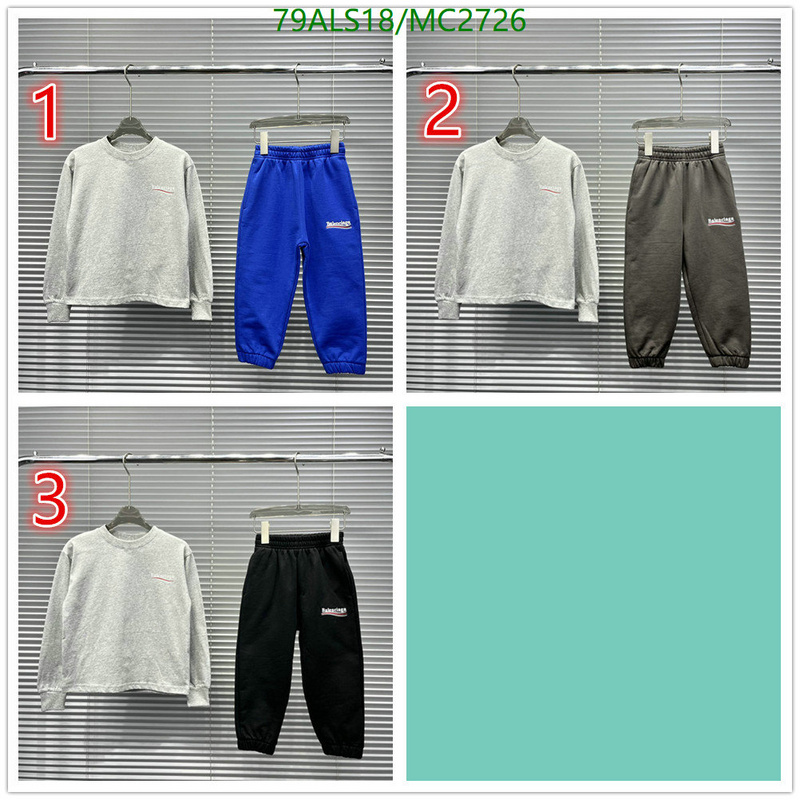 Kids Clothing-Balenciaga Code: MC2726 $: 79USD