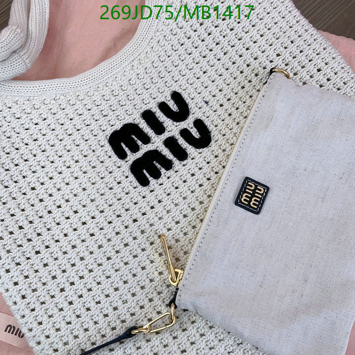 Miu Miu Bag-(Mirror)-Crossbody- Code: MB1417 $: 269USD