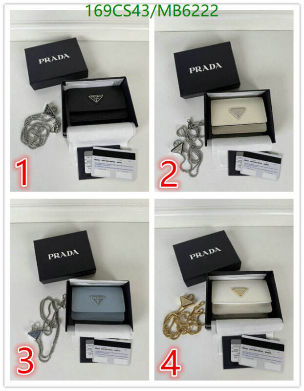 Prada Bag-(Mirror)-Crossbody- Code: MB6222 $: 169USD