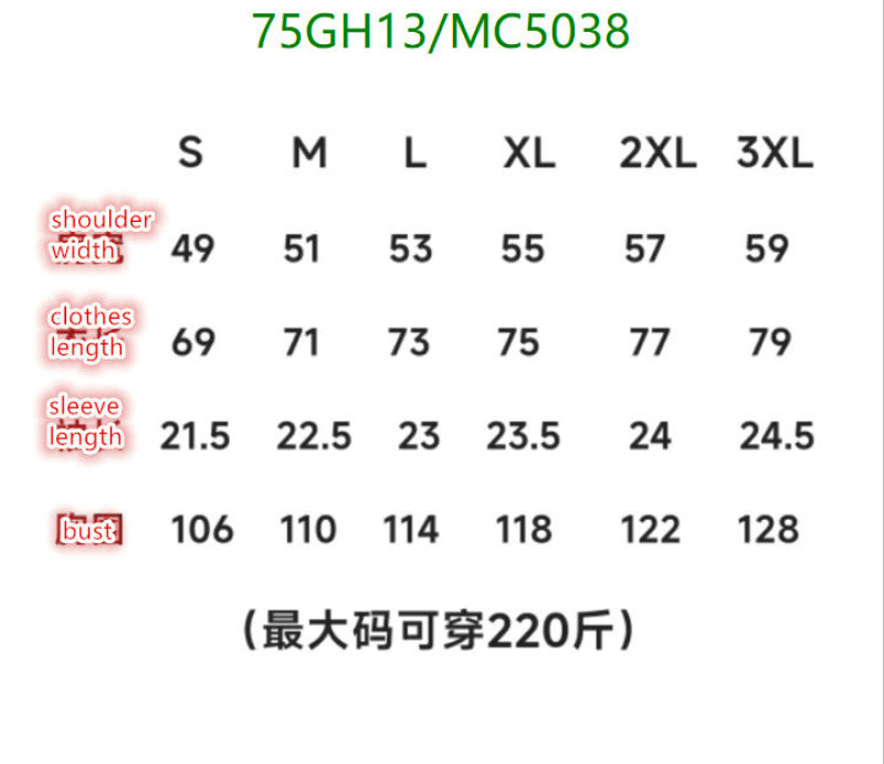 Clothing-Gucci Code: MC5038 $: 75USD