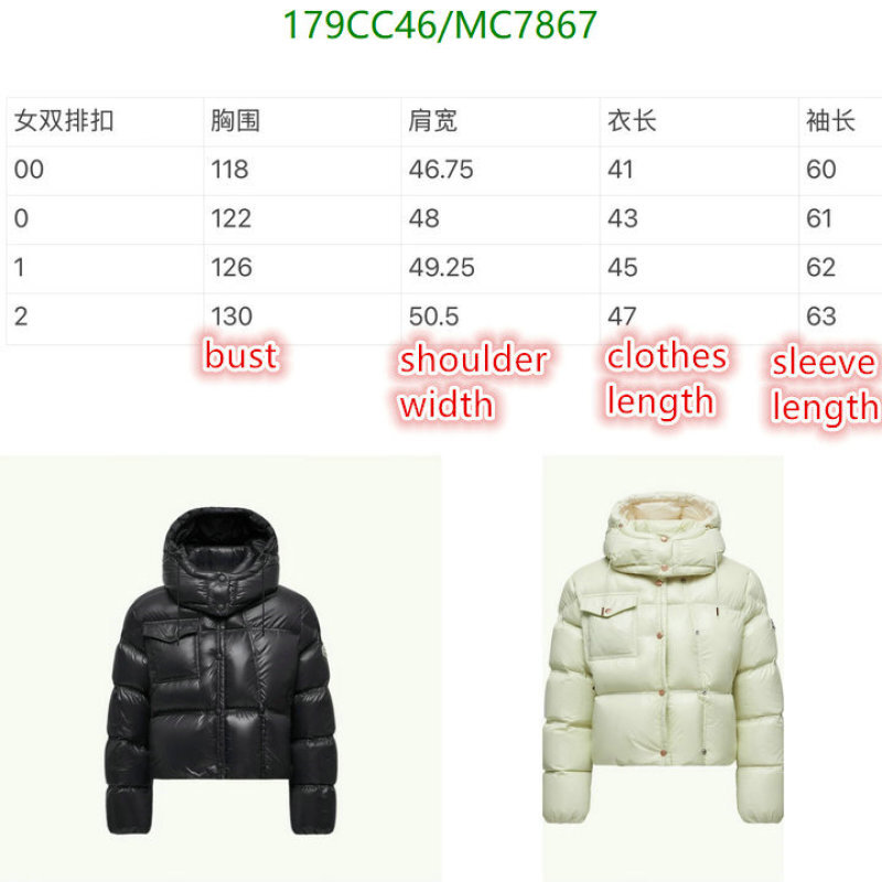 Down jacket Women-Moncler Code: MC7867 $: 179USD