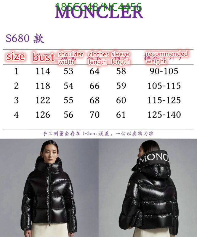 Down jacket Women-Moncler Code: NC4456 $: 185USD
