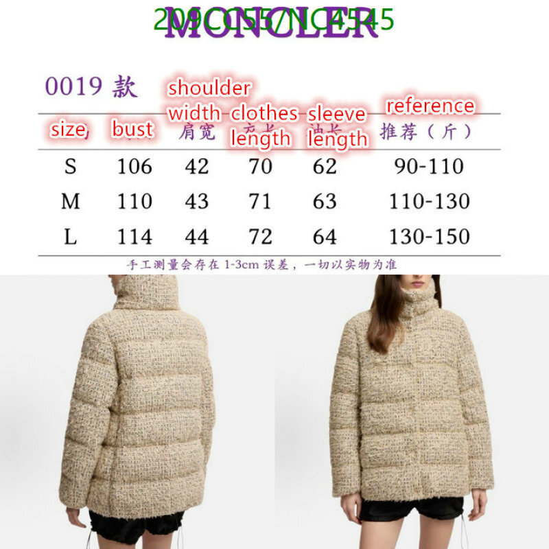Down jacket Women-Moncler Code: NC4545 $: 209USD