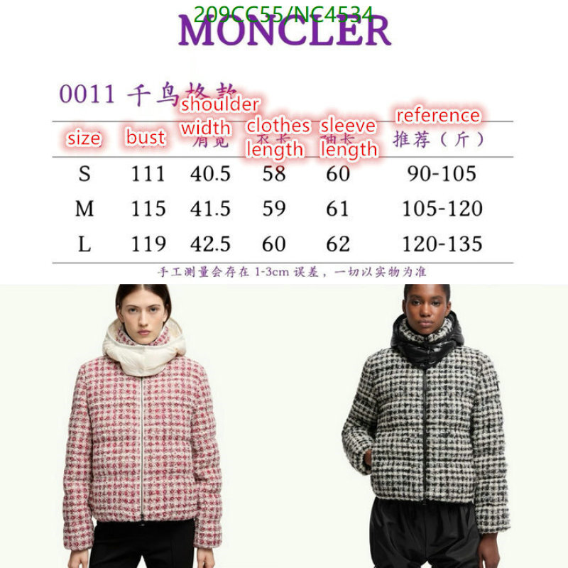 Down jacket Women-Moncler Code: NC4534 $: 209USD