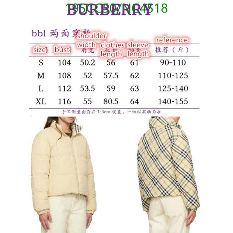 Down jacket Women-Burberry Code: NC4518 $: 195USD