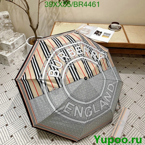 Burberry England Check Print Umbrella Designer Windproof Parasol with Box