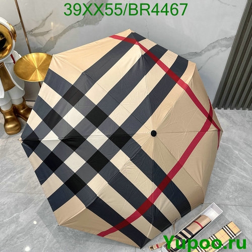 Burberry Classic Check Umbrella, Automatic Open and Close, Windproof, Beige