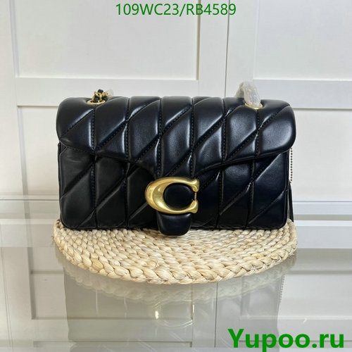 Coach Tabby Pillow Leather Shoulder Bag 26 - Black