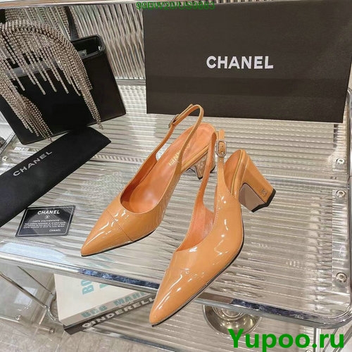 Chanel Slingback Pumps in Beige Patent Leather, Women's Designer Shoes 6 Chanel Slingback Pumps in Beige Patent Leather, Women's Designer Shoes
