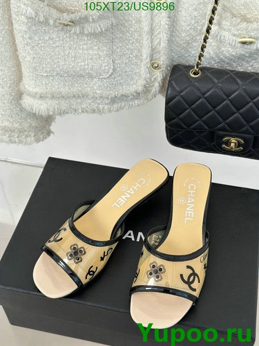 Chanel Women's PVC & Sheepskin Sandals - Stylish Summer Slides (EU35-41)