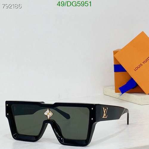 Louis Vuitton Oversized Square Sunglasses with Signature LV Monogram