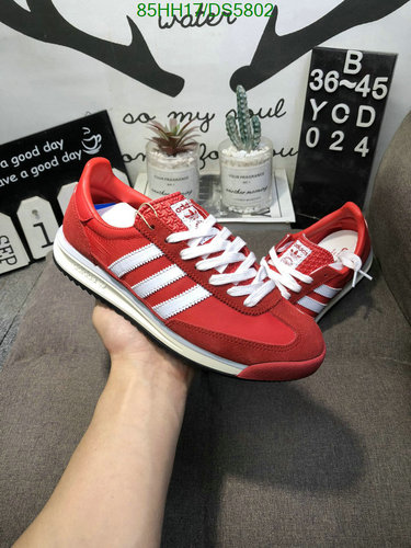 Adidas Unisex Red Sneakers - Classic Design with Genuine Leather Accents