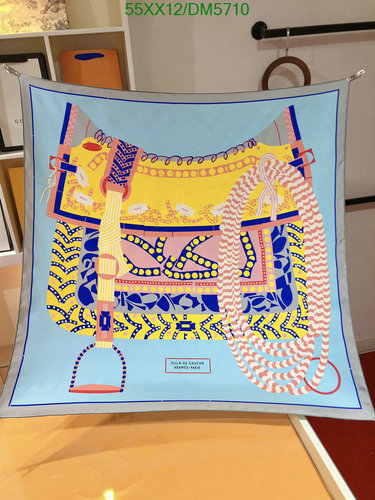Hermes Silk Scarf 90x90cm - Equestrian Design Foulard for Women