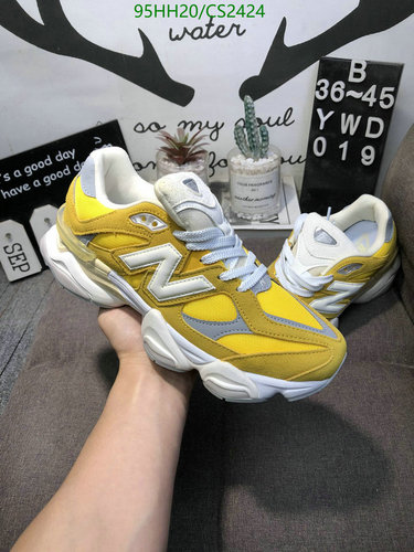 New Balance Unisex Yellow Breathable Mesh Athletic Shoes - EU 36-45