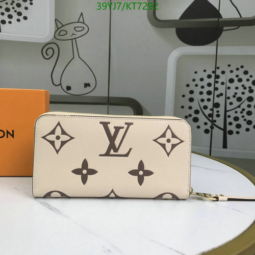 Louis Vuitton Zippy Wallet in Monogram Empreinte Leather - Beige & Brown