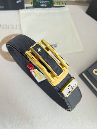 Montblanc Men's Reversible Cowhide Leather Belt with Signature Buckle