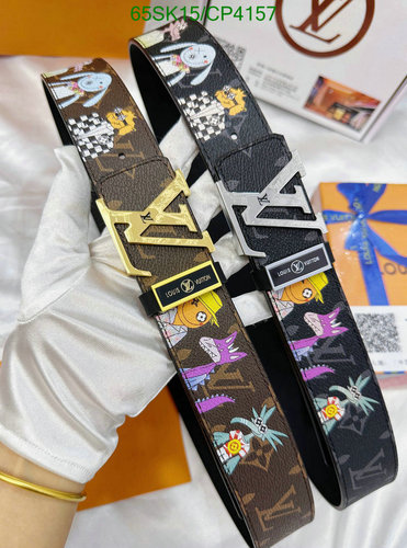 Louis Vuitton Monogram Reversible Belt - Cowhide Leather with Playful Print