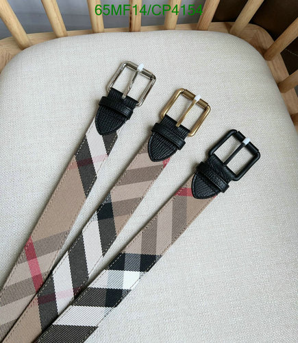 Burberry Plaid Pattern Genuine Leather Belts for Men - 3.5CM Width