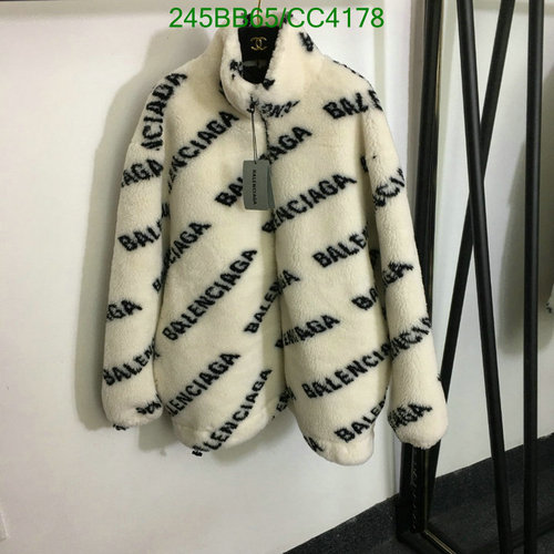 Balenciaga All-Over Logo Lambswool Jacket - Luxurious & Warm Outerwear