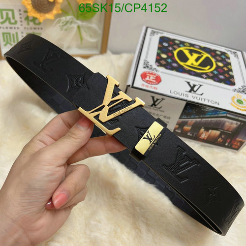 Louis Vuitton Monogram Reversible Belt with Gold-Tone Buckle