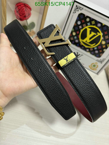 Louis Vuitton Reversible Belt with Gold-Tone LV Buckle - Black Cowhide Leather