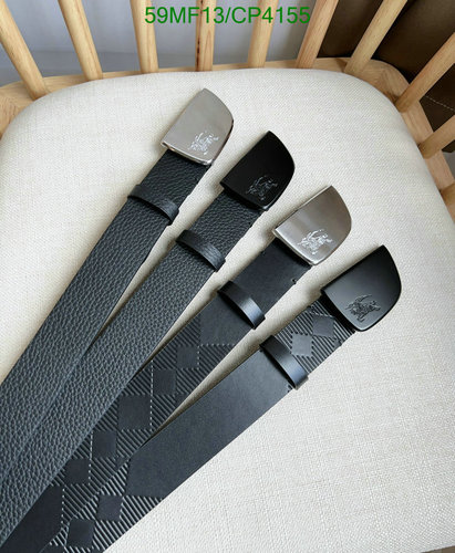 Burberry Men's Genuine Leather Belts - Classic & Embossed Designs