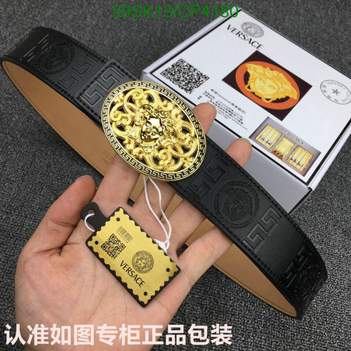 Versace Medusa Buckle Black Cowhide Belt - Premium Quality & Style