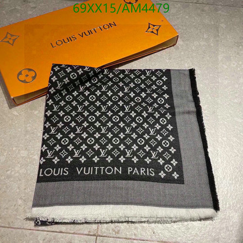 Louis Vuitton Paris Monogram Wool Cashmere Scarf - Black & White