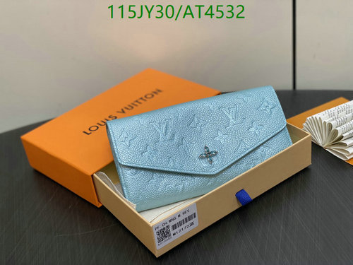 Louis Vuitton Monogram Empreinte Long Wallet - Sky Blue Genuine Leather