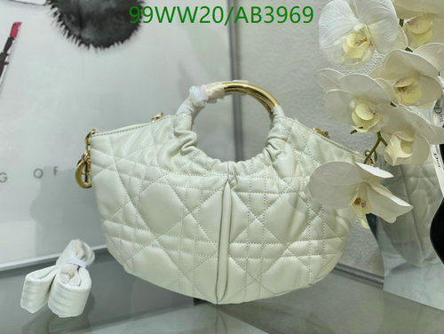 Dior Lady Dior Bag - Genuine Leather, White, 36x27cm