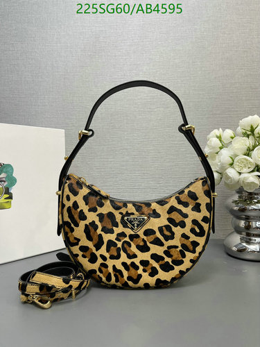 Prada Leopard Print Leather Shoulder Bag