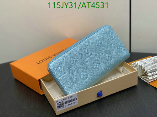 Louis Vuitton Monogram Embossed Zip Around Wallet - Genuine Leather