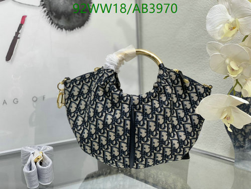 Dior Women's Canvas & Leather Monogram Shoulder Bag